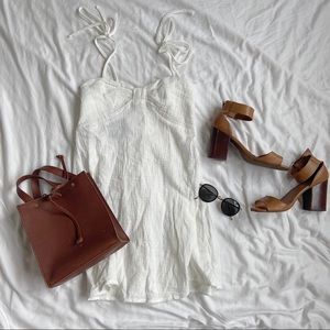 WHITE SUMMER DRESS BEACH COVER UP